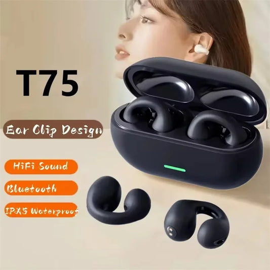 Original T75 TWS Touch Control Wireless Headphones Bluetooth Earphones Sport Earbuds Music Headset For Iphone Xiaomi phones