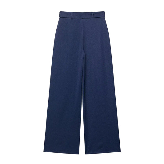 Women's High Waist Wide Leg Pants New Fashion Elegant Waistband Twill Pants Baggy Pants lady