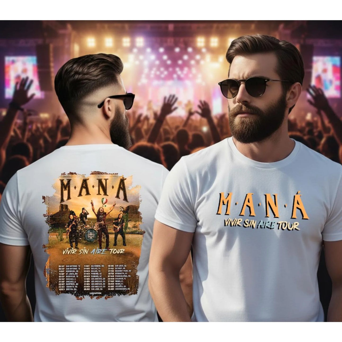 Mana Tour T-shirt 2025 Comfortable Cotton T-shirt for Men Women Street Casual Cotton Gift Hip Hop Oversized Top Unseix Tee