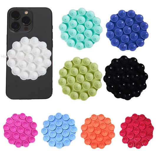 Portable Silicone Suction Cup Back Adhesive Wireless Power Bank Car Anti Slip Universal Mobile Phone Double-sided Holder