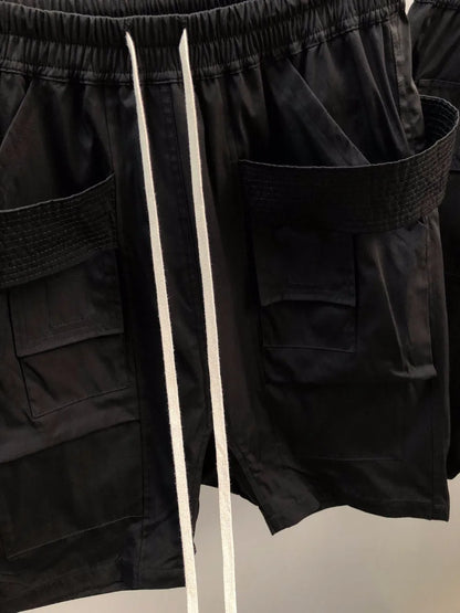 Owen Seak Men Casual Short Harem Gothic Style Men's Clothing Sweatpants Summer High Street Women Loose Black White Short Size XL