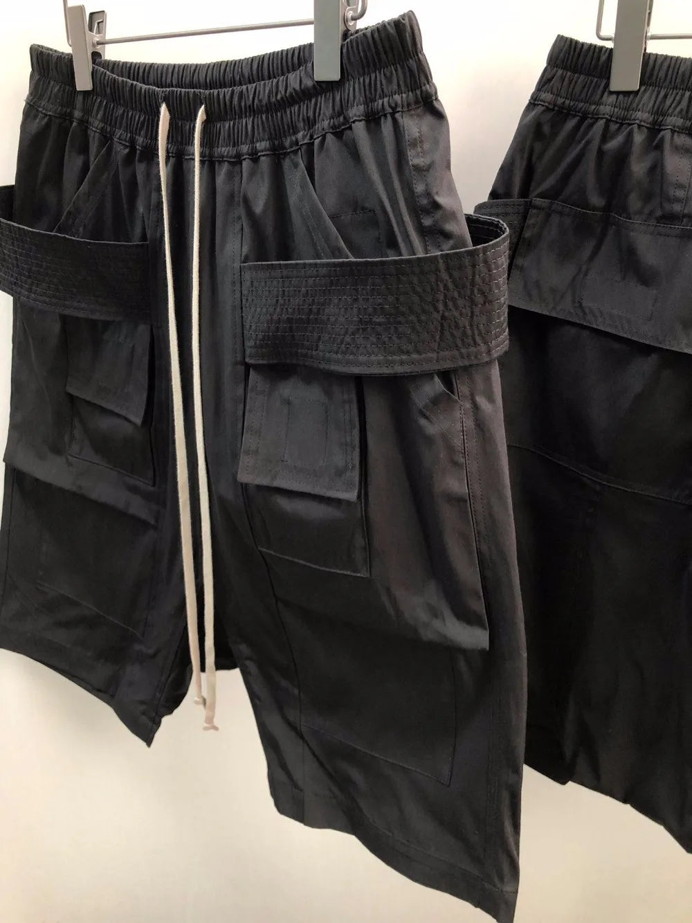 Owen Seak Men Casual Short Harem Gothic Style Men's Clothing Sweatpants Summer High Street Women Loose Black White Short Size XL