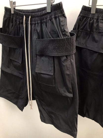 Owen Seak Men Casual Short Harem Gothic Style Men's Clothing Sweatpants Summer High Street Women Loose Black White Short Size XL