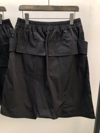 Owen Seak Men Casual Short Harem Gothic Style Men's Clothing Sweatpants Summer High Street Women Loose Black White Short Size XL