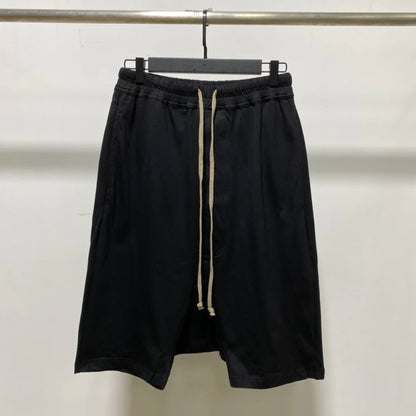 Owen Seak Men Casual Short Cotton Harem Gothic Style Men's Clothing Sweatpants Summer Women Loose Black White Shorts