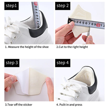 3pairs/6pairs Insoles Patch Heel Pads for Sport Shoes Back Sticker Adjustable Size Antiwear Feet Pad Cushion Insert Insole