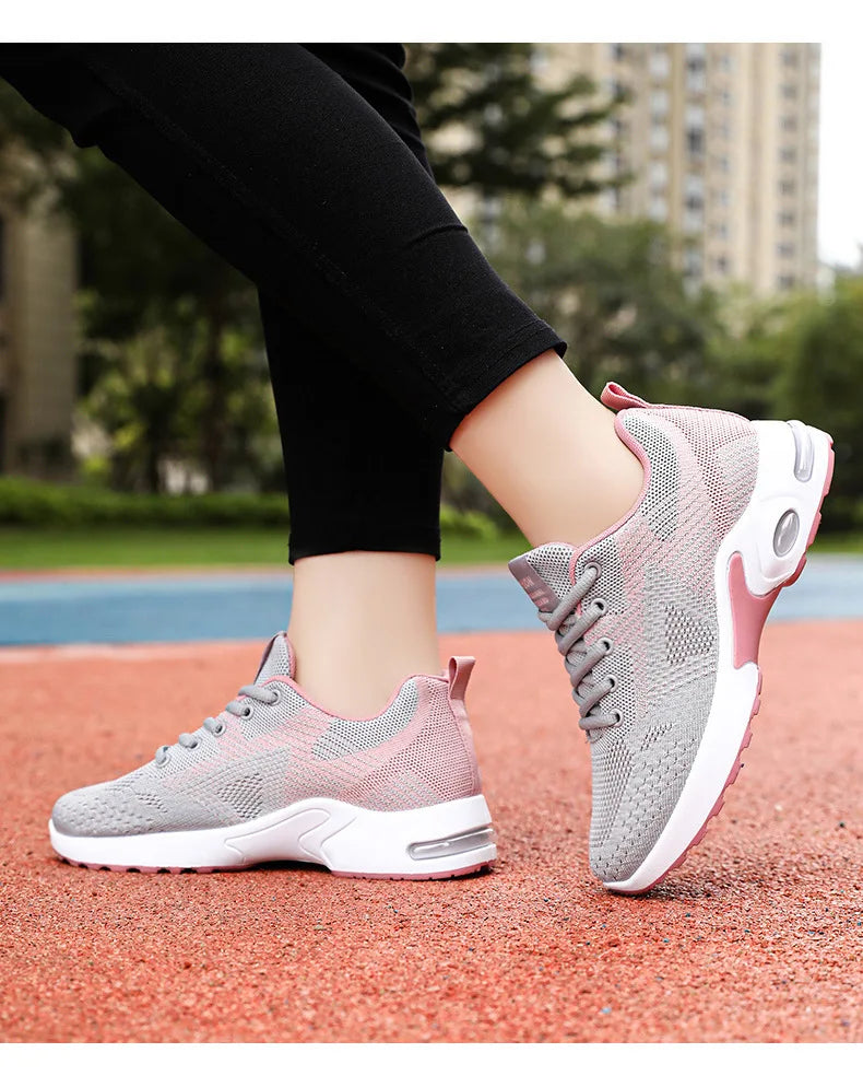 Sports shoes women's new summer women's shoes large size casual breathable lace-up running shoes