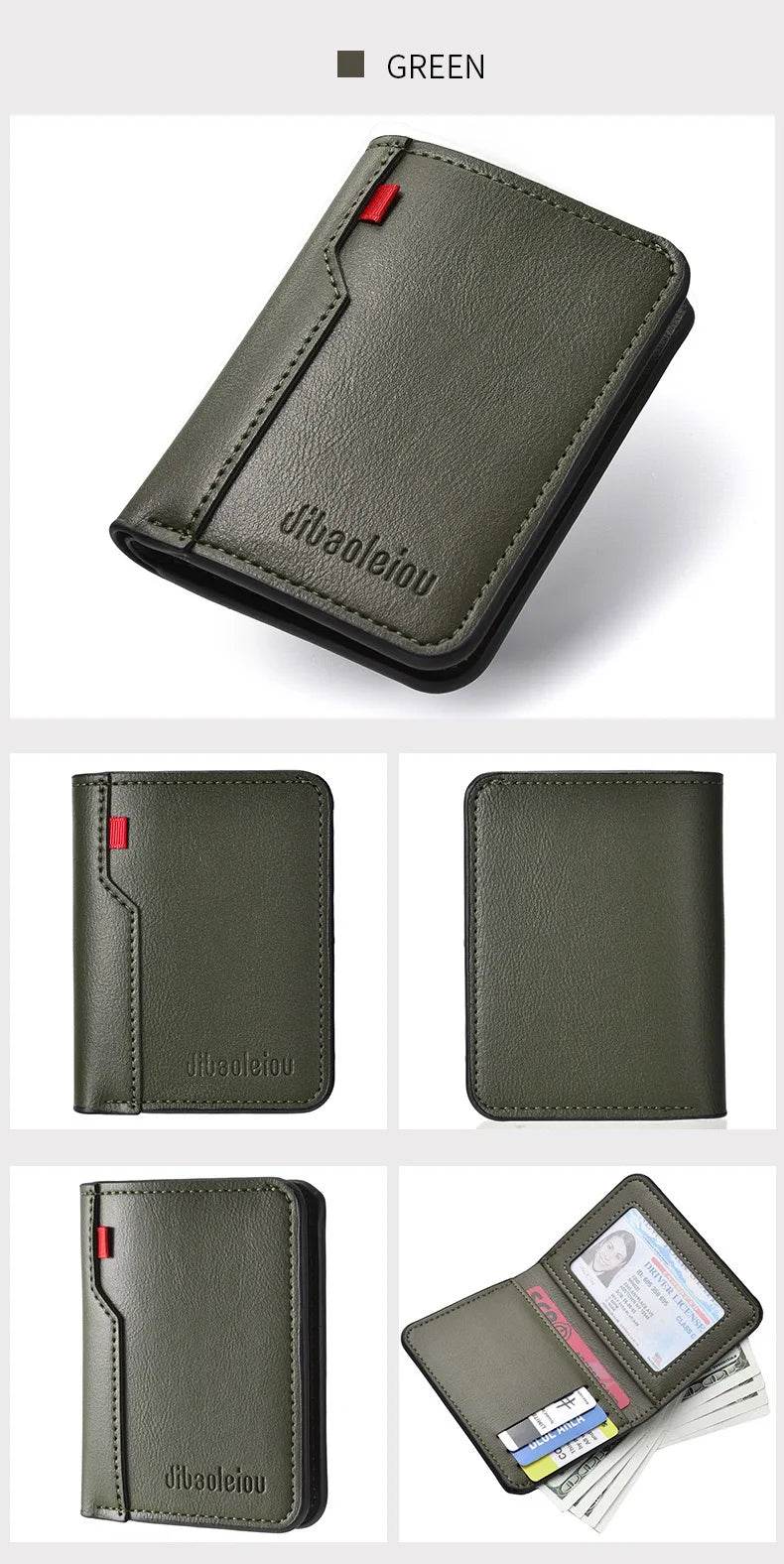 1Pc New Ultra-thin Mini Soft PU Leather Credit Card Wallet Holder Short Vertical High Quality Men's Wallet