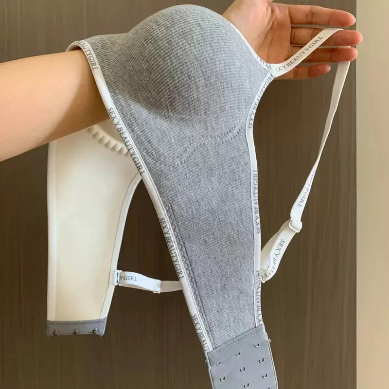 Women's Underwear Gathered With Small Breasts, Showing Large, No Traces, No Steel Rings, Anti-sagging, Subtitle Letter Bra