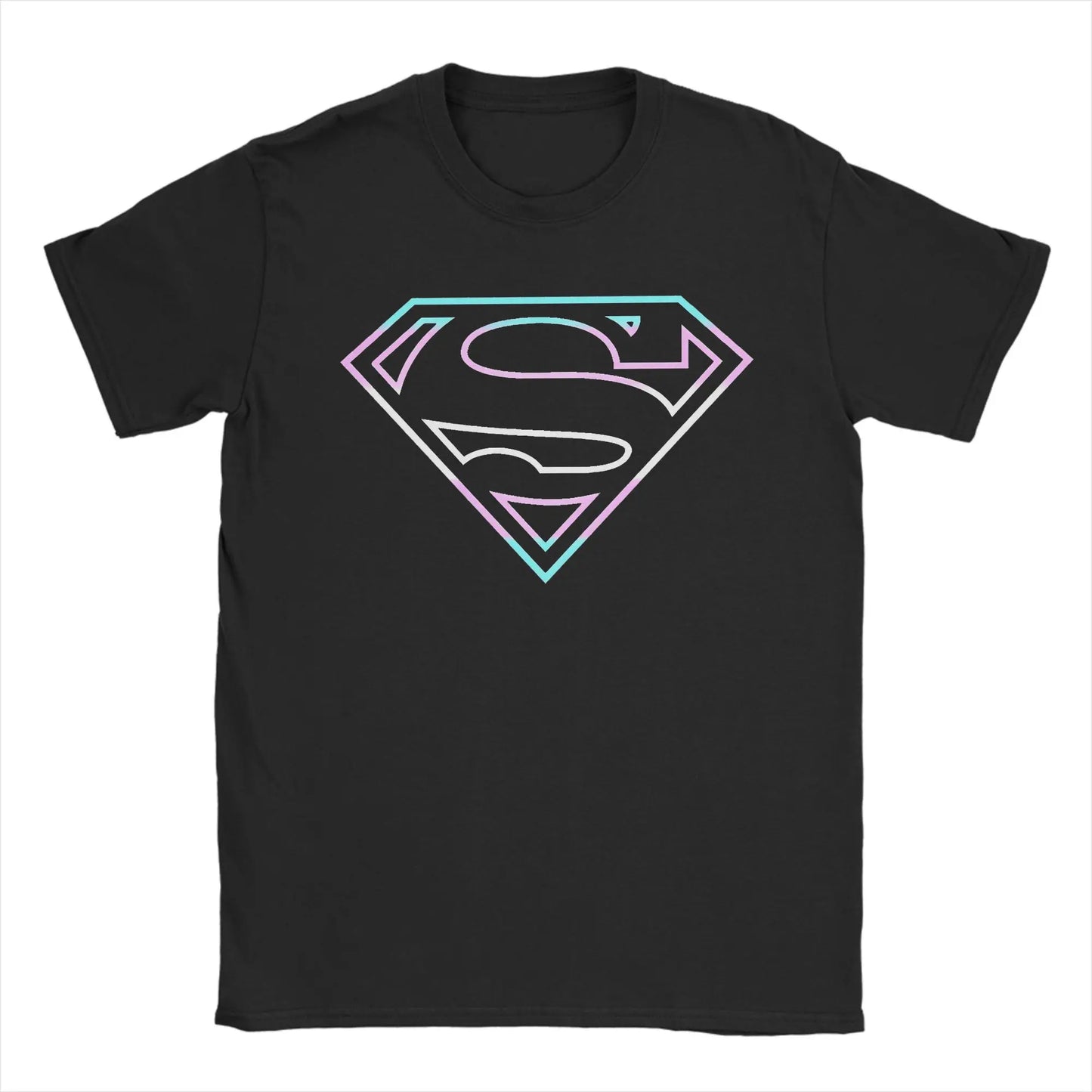 Supermans Logo  T Shirts Men's  Cotton Casual T-Shirt Crew Neck Comic  Tee Shirt Short Sleeve Tops Printed