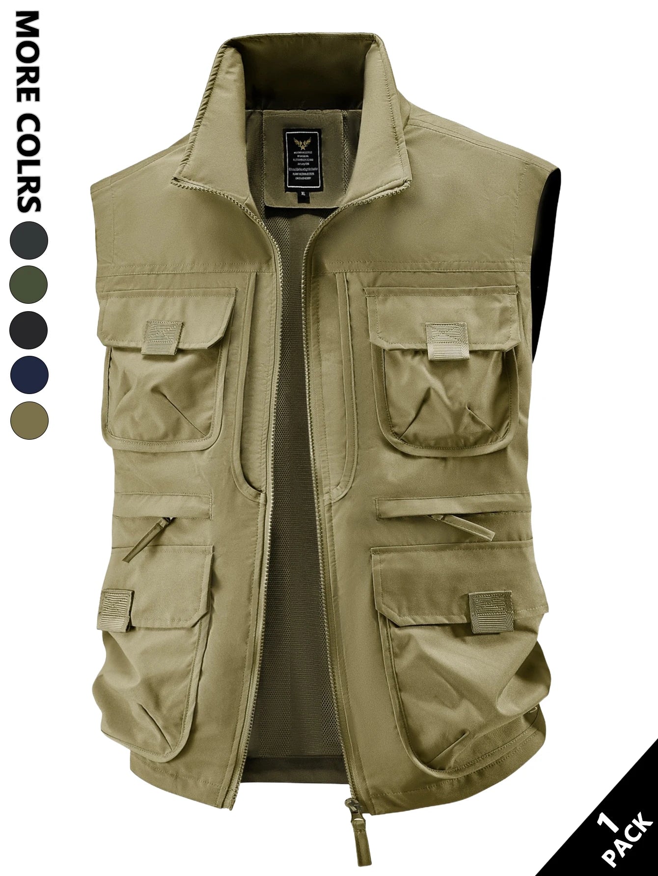 Men's Casual Work Vest, Windproof and Heat-Retaining, Suitable for Daily Commuting, Outdoor Travel, Workwear Matching, Layering at Home, Street Style, Short Trips