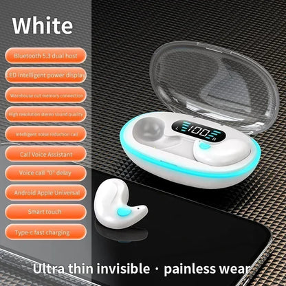 Mini Invisible Sleep Wireless Earphone Bluetooth 5.0 Hidden Earbuds IPX5 Waterproof Noise Cancelling Touch Control Headphone X55