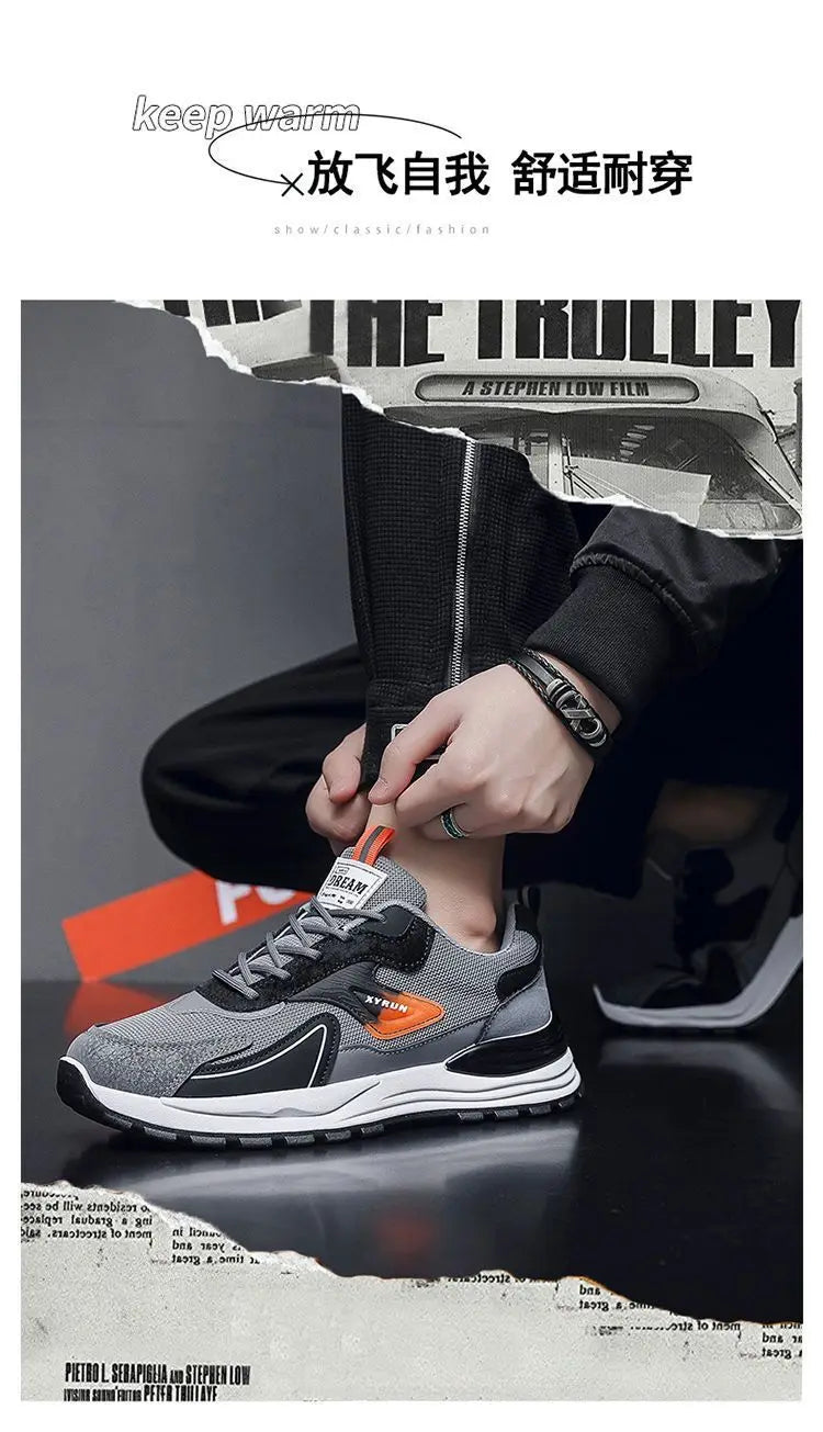 Fashion Men's Shoes Mesh Breathable Casual Sneakers Lace Up Comfort Running Shoes for Men Luxury Tennis Shoes Zapatillas Hombre