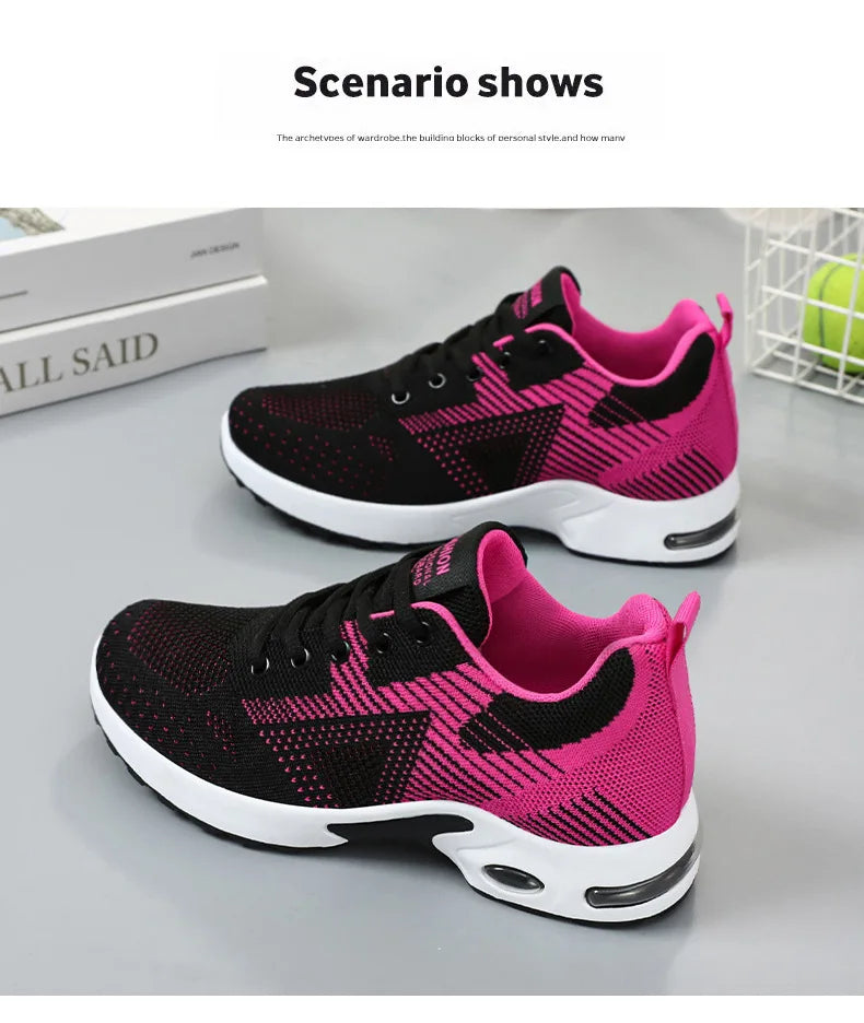 Sports shoes women's new summer women's shoes large size casual breathable lace-up running shoes