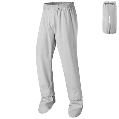 WOSAWE Motorcycle Rain Pants Outdoor Rainproof Pants with Shoe Covers Waterproof Rain Trousers for Fishing Cycling Hiking