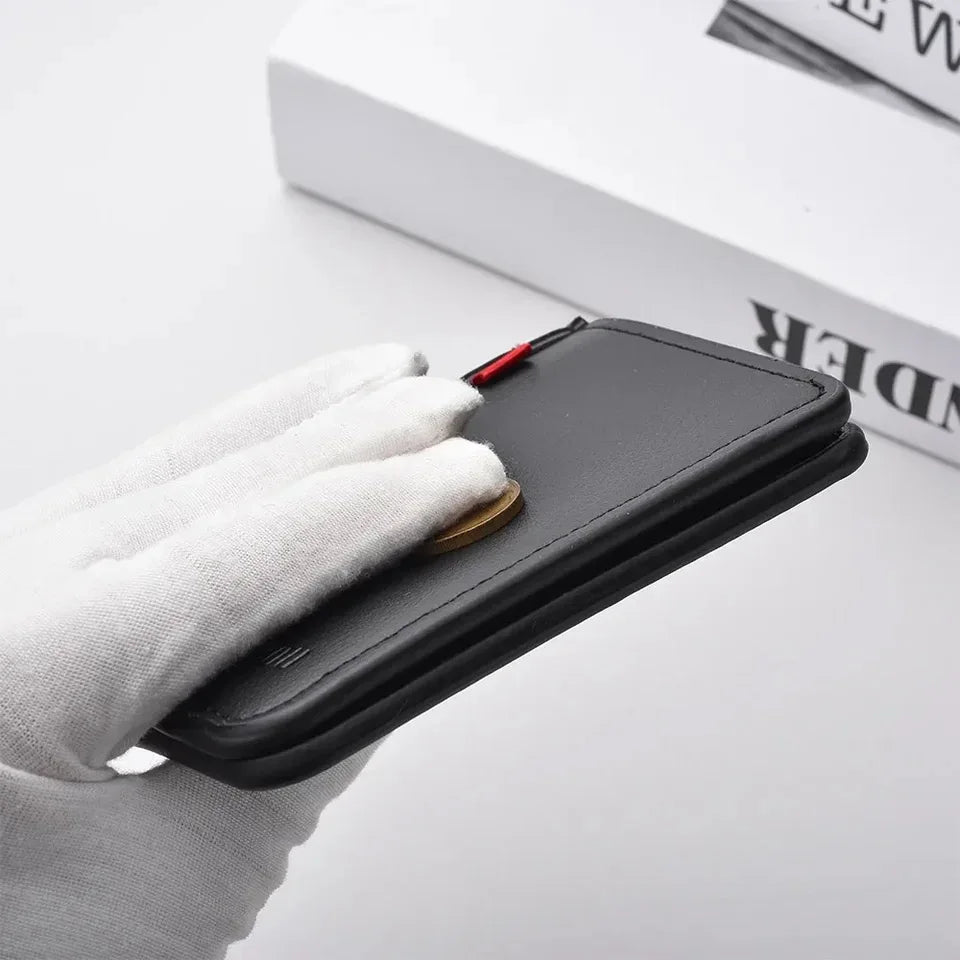 1Pc New Ultra-thin Mini Soft PU Leather Credit Card Wallet Holder Short Vertical High Quality Men's Wallet
