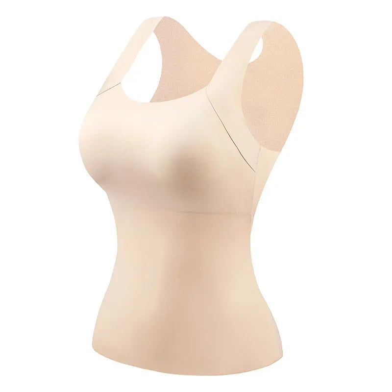 Ubowen For 40-70kg Seamless Women Camisole Top With Chest Pad Fixed Cup Bottoming Underwear Tank Tops No Steeling Ring