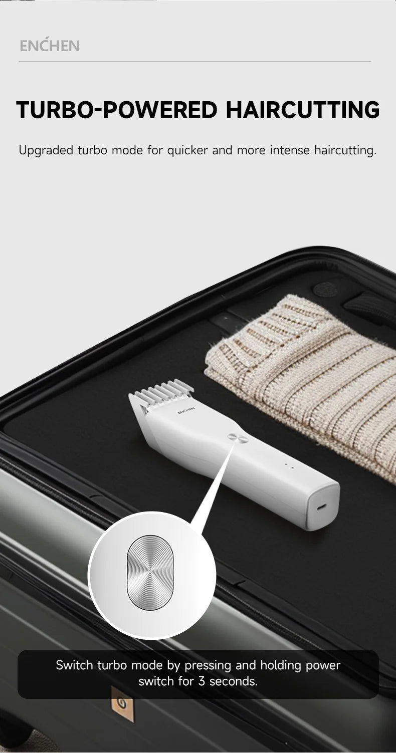 ENCHEN Boost-W Hair Trimmer For Men Kids Cordless USB Rechargeable Electric Hair Clipper Cutter Machine With Adjustable Comb