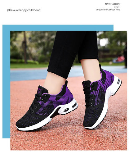 Sports shoes women's new summer women's shoes large size casual breathable lace-up running shoes