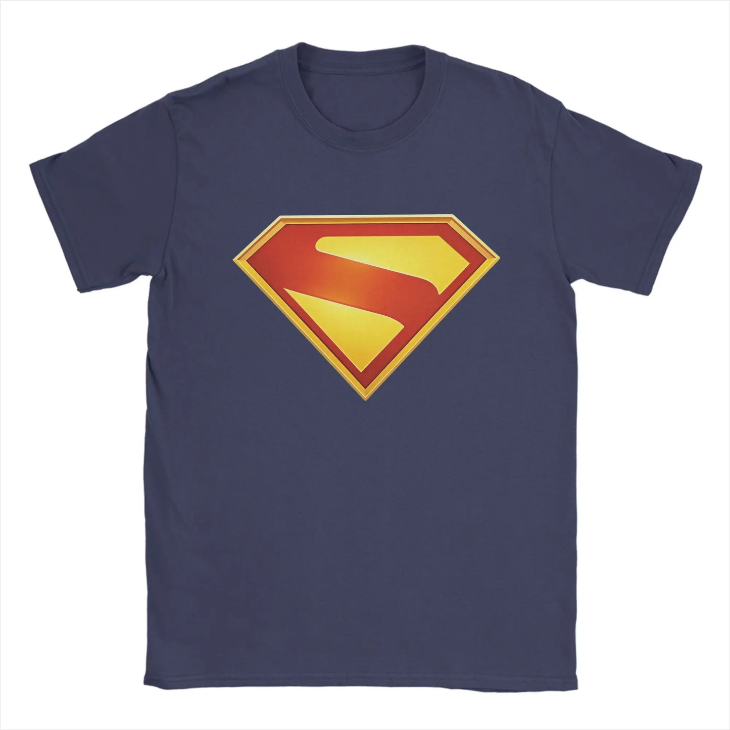 Supermans Logo Pure Cotton T-Shirt For Men's Beach  Aesthetic T Shirts Round Neck Hipster Tees Oversized Custom DIY Clothes