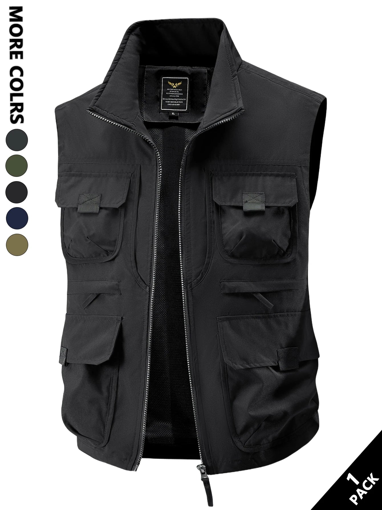 Men's Casual Work Vest, Windproof and Heat-Retaining, Suitable for Daily Commuting, Outdoor Travel, Workwear Matching, Layering at Home, Street Style, Short Trips