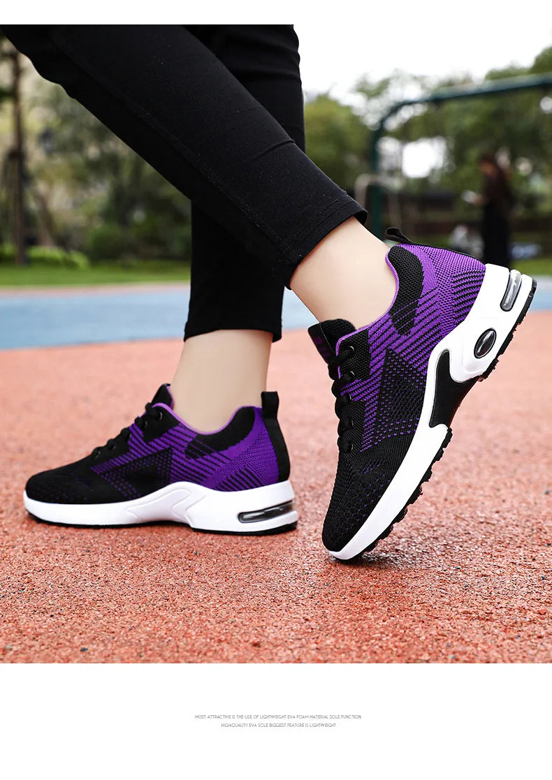 Sports shoes women's new summer women's shoes large size casual breathable lace-up running shoes