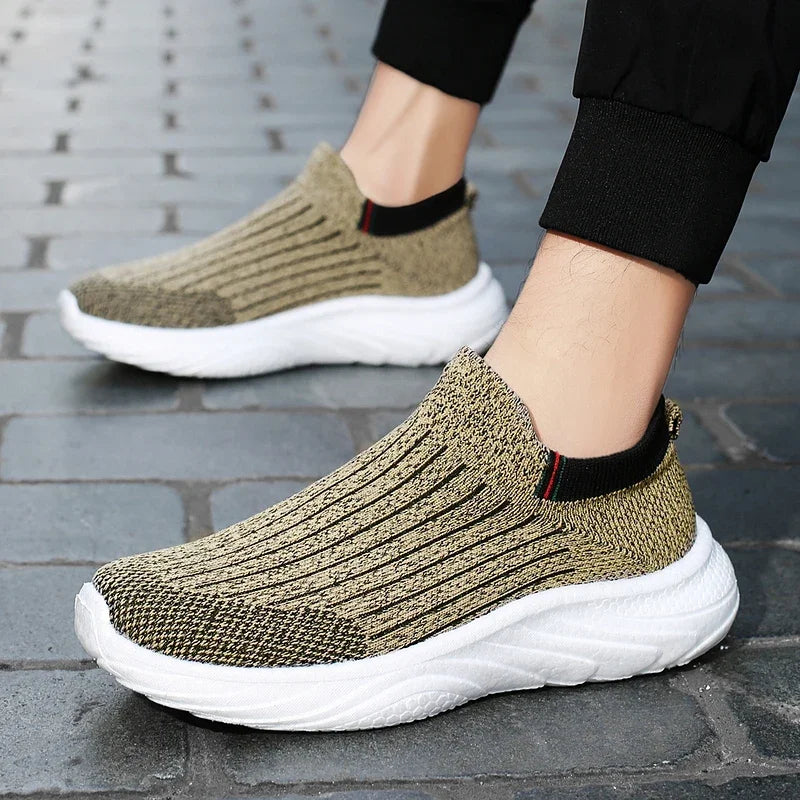 2025 Men- Walking Shoes Soft Mesh -Wear-Resistant Comfortable Flat Casual- Sneakers Original Summer Sports- Tennis Shoes for Man
