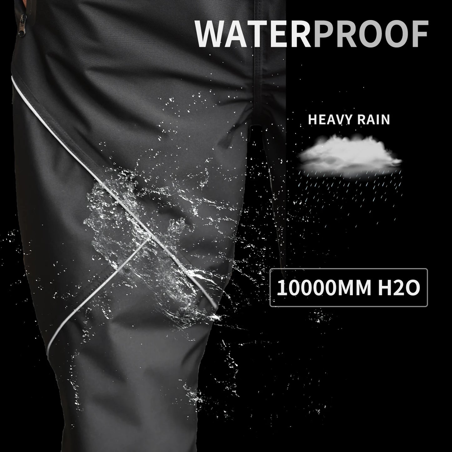 WOSAWE Motorcycle Rain Pants Men Women Waterproof Hiking Pants Camping Trekking Rain Pants Outdoor Sports Quick Dry Trousers