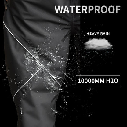 WOSAWE Motorcycle Rain Pants Men Women Waterproof Hiking Pants Camping Trekking Rain Pants Outdoor Sports Quick Dry Trousers