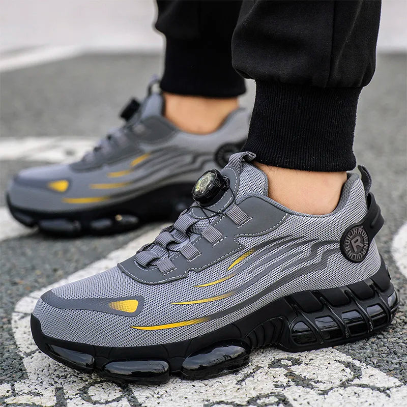 Indestructible Steel Toe Protective Safety Shoes Slip Resistant Abrasion Resistant Work Shoes Men Tough Comfortable Sneaker ﻿