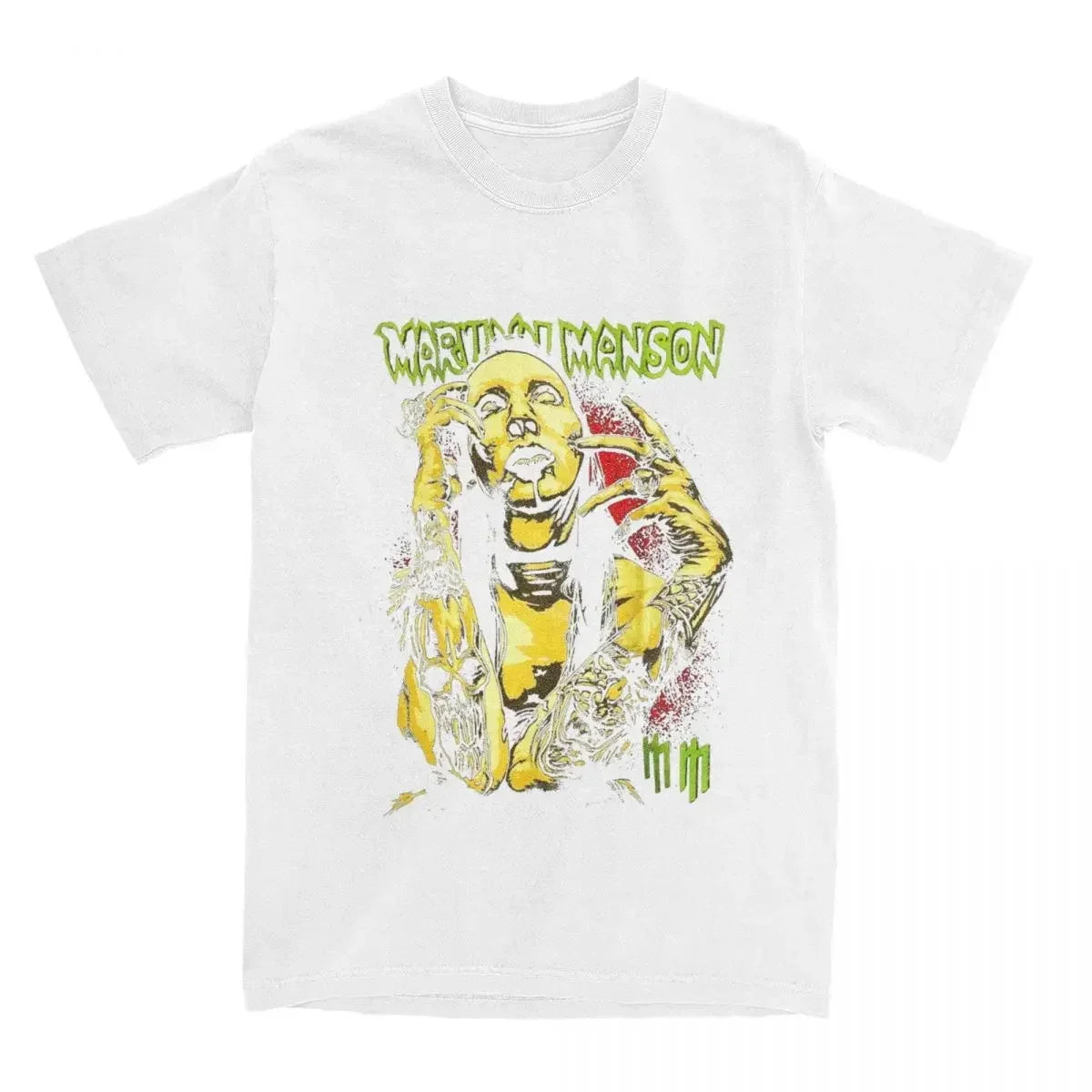 Marilyn Manson Gothic Fans T Shirts Vintage Streetwear Leisure Short Sleeve Casual Men Women Amusing Harajuku Unisex Tops