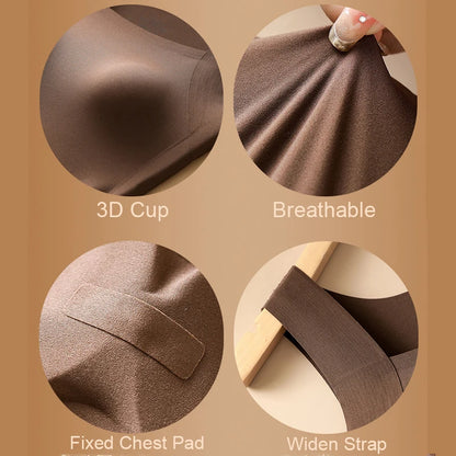 Ubowen For 40-70kg Seamless Women Camisole Top With Chest Pad Fixed Cup Bottoming Underwear Tank Tops No Steeling Ring