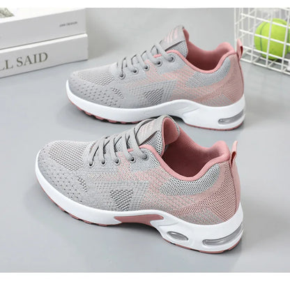 Sports shoes women's new summer women's shoes large size casual breathable lace-up running shoes