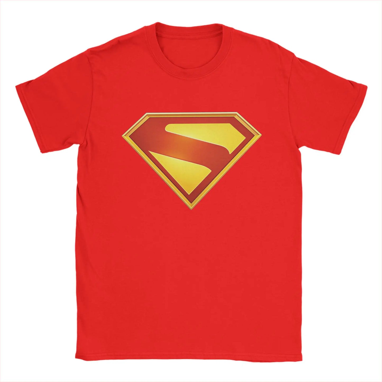 Supermans Logo Pure Cotton T-Shirt For Men's Beach  Aesthetic T Shirts Round Neck Hipster Tees Oversized Custom DIY Clothes