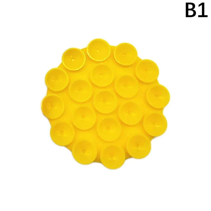 Portable Silicone Suction Cup Back Adhesive Wireless Power Bank Car Anti Slip Universal Mobile Phone Double-sided Holder