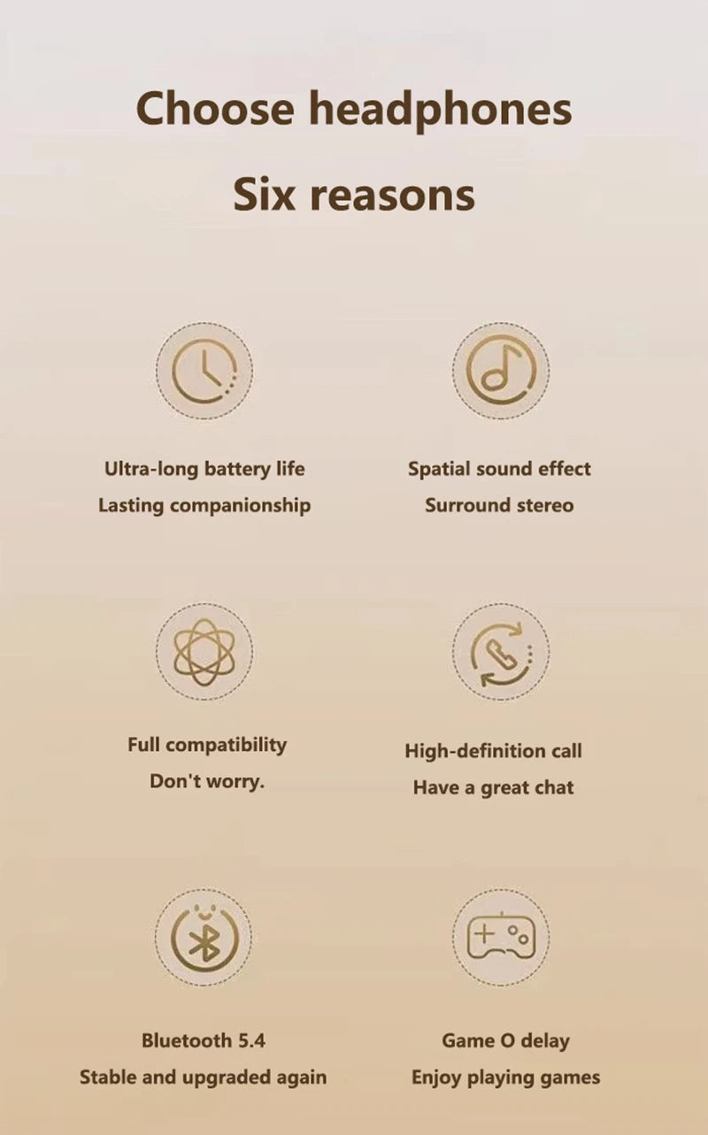 Xiaomi New Wireless Earphones Bluetooth Headsets TWS 5.3 Stereo Earbuds Hifi Headphones HD Microphone For Iphone And Android