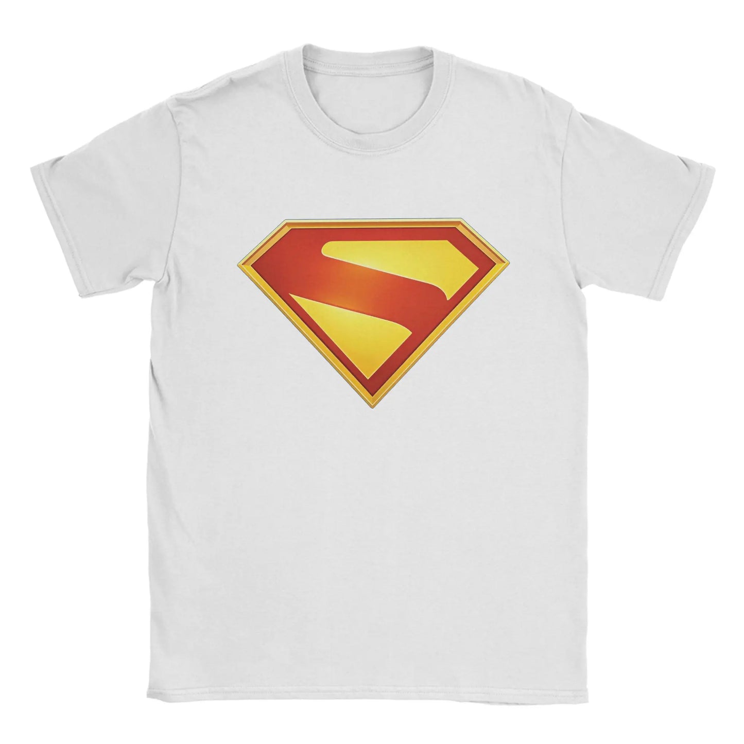 Supermans Logo Pure Cotton T-Shirt For Men's Beach  Aesthetic T Shirts Round Neck Hipster Tees Oversized Custom DIY Clothes