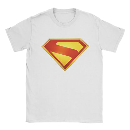 Supermans Logo Pure Cotton T-Shirt For Men's Beach  Aesthetic T Shirts Round Neck Hipster Tees Oversized Custom DIY Clothes