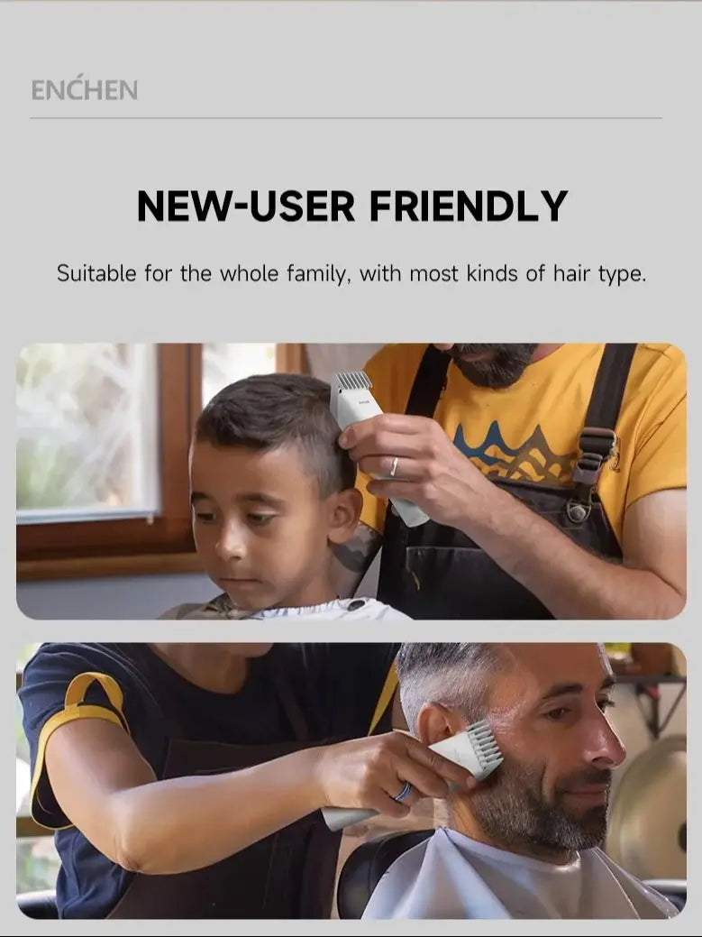 ENCHEN Boost-W Hair Trimmer For Men Kids Cordless USB Rechargeable Electric Hair Clipper Cutter Machine With Adjustable Comb