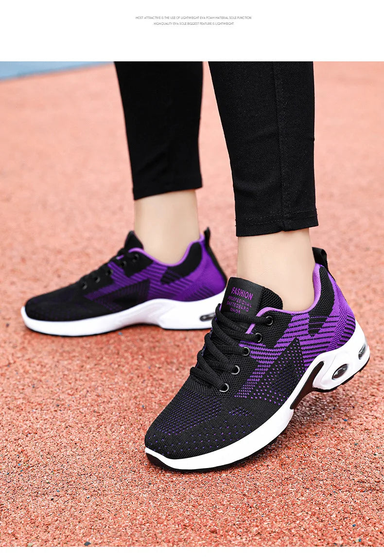 Sports shoes women's new summer women's shoes large size casual breathable lace-up running shoes
