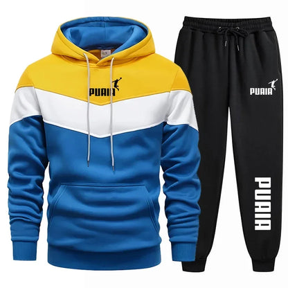 Men's Sportswear Set - Hooded Sweater + Trousers Ensemble - Casual Sportswear - Fashionable - Comfortable Outdoor Set