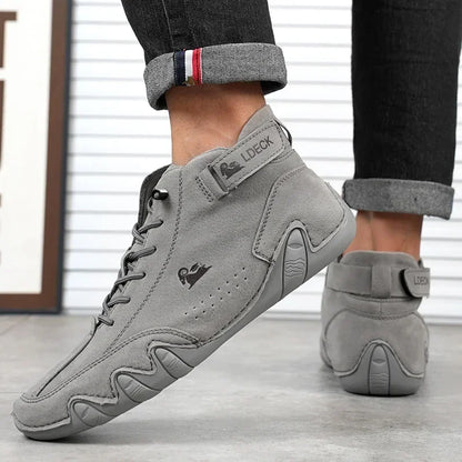Men's Casual Bare Boots Luxurious Fashionable High Top Sports Shoes Trendy Loafers Waterproof Wear-resistant Motorcycle Shoes