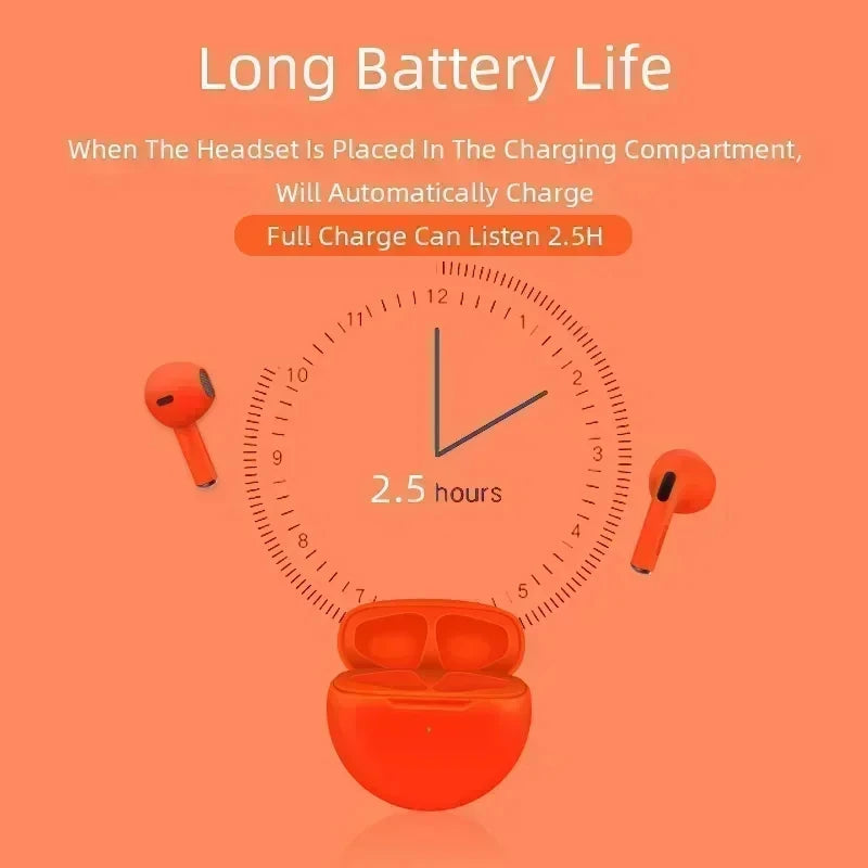 Sanrio Hello Kitty Pro6 Bluetooth Earphones Cartoon Letter A-Z Printed Headset Fashion Portable Cute Man Woman Birthday Gifts