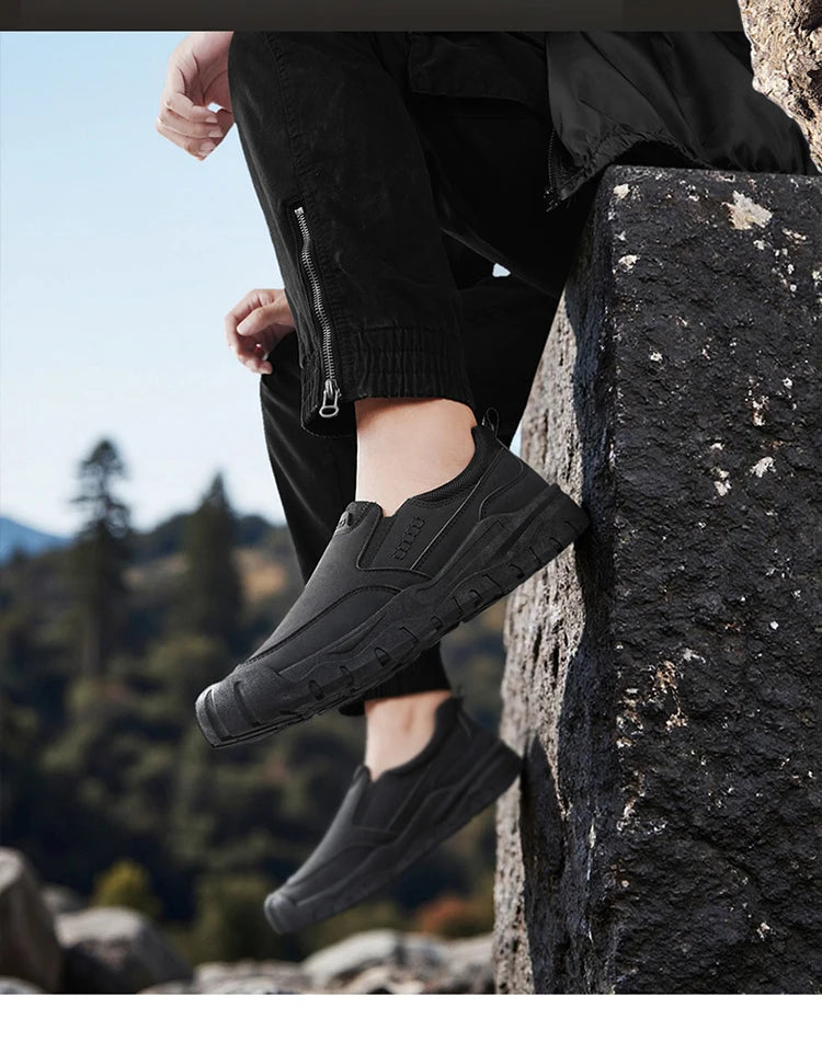 Men's shoes for work, leisure, and outdoor activities in spring and autumn, convenient to step on, suitable for sports and work