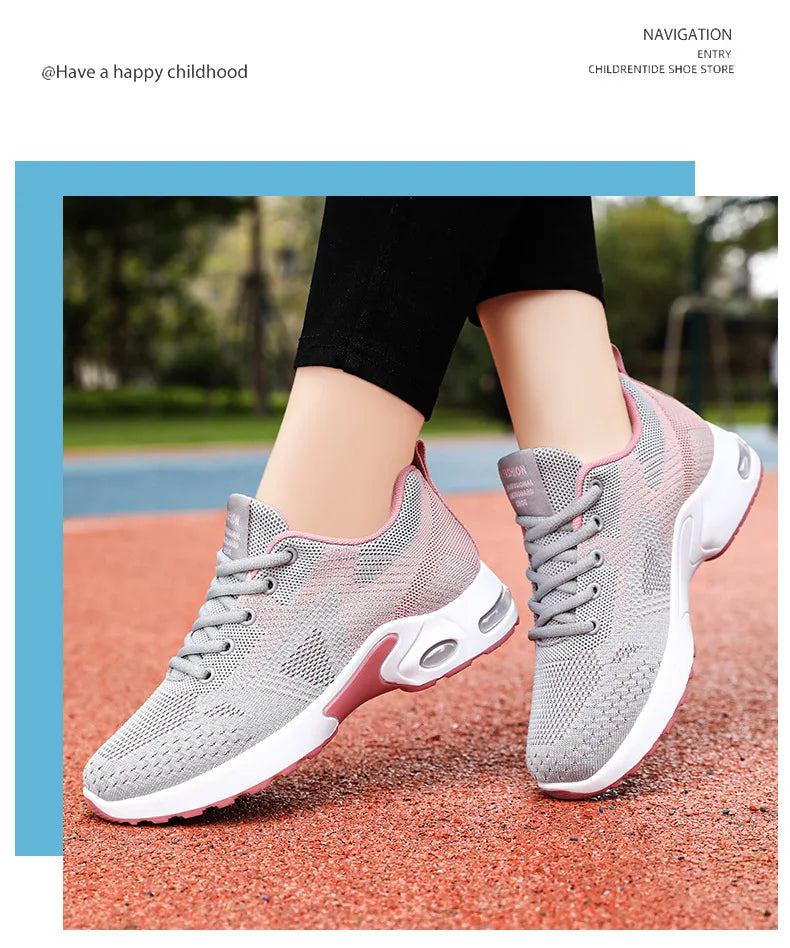 Sports shoes women's new summer women's shoes large size casual breathable lace-up running shoes