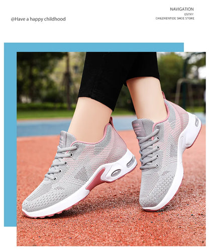 Sports shoes women's new summer women's shoes large size casual breathable lace-up running shoes