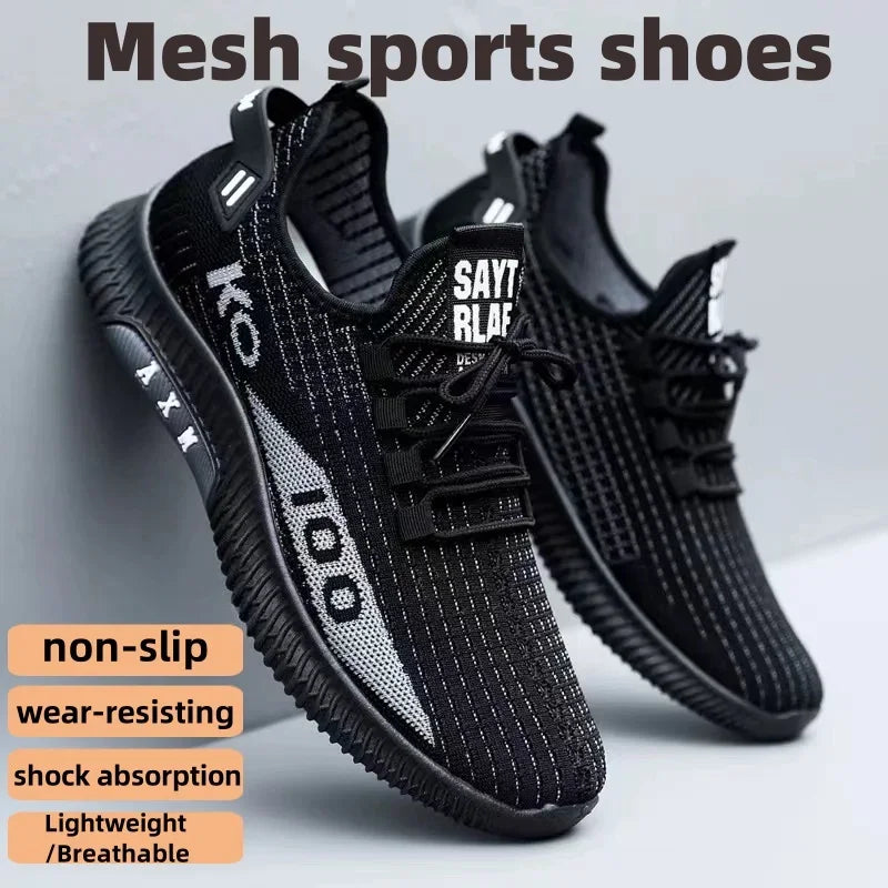 Men's casual shoes, fashionable and versatile sports shoes, breathable running shoes, outdoor walking training tennis shoes