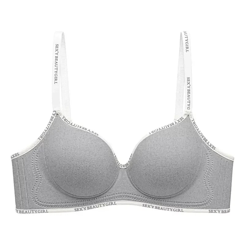 Women's Underwear Gathered With Small Breasts, Showing Large, No Traces, No Steel Rings, Anti-sagging, Subtitle Letter Bra