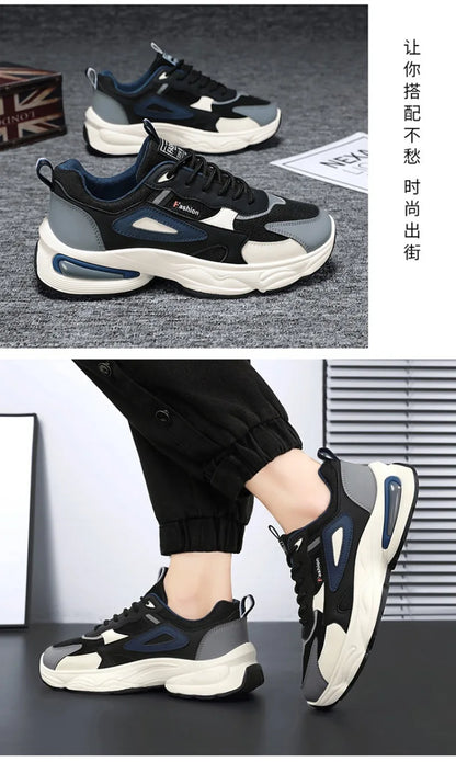 2025 Trendy Sneakers for Men Shoes Summer Outdoor Wear-Resistant Casual Sports Skateboard Shoes Fashion Breathable Shoes