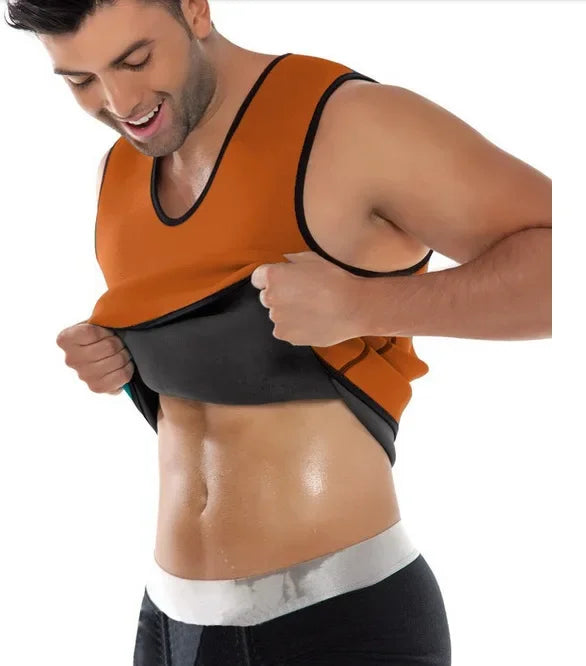 Men Shaperwear Waist Traine Sweat Vest Body Shaper Cincher Corset T-Shirts Neoprene Slimming Man Corsets